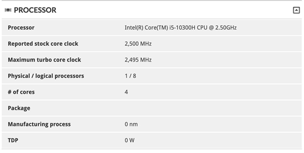 Intelʮѹi5-10300Hع⣺ٴ100MHz