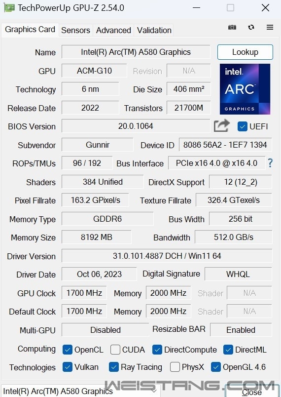 IԼ۱Arc A580 Index 8Gײ